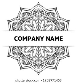 Simple geometric ornament template mandala