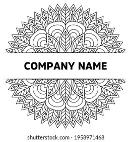 Simple geometric ornament template mandala