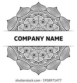 Simple geometric ornament template mandala