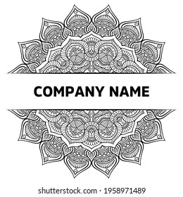 Simple geometric ornament template mandala