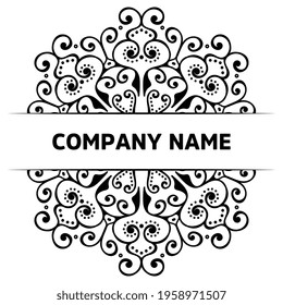 Simple geometric ornament template mandala