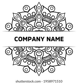 Simple geometric ornament template mandala