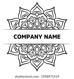 Simple geometric ornament template mandala