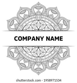 Simple geometric ornament template mandala