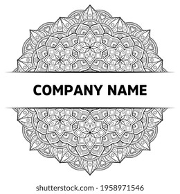Mandala de plantilla de ornamento geométrico simple