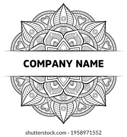 Simple geometric ornament template mandala