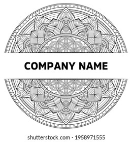 Simple geometric ornament template mandala