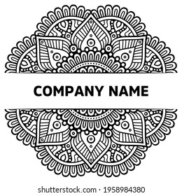 Simple geometric ornament template mandala
