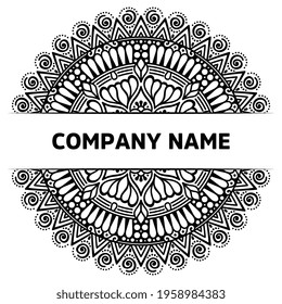 Simple geometric ornament template mandala