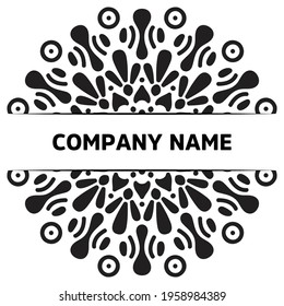 Simple geometric ornament template mandala