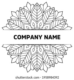 Simple geometric ornament template mandala