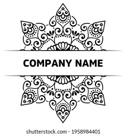 Simple geometric ornament template mandala