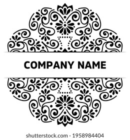 Simple geometric ornament template mandala