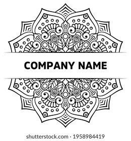 Simple geometric ornament template mandala
