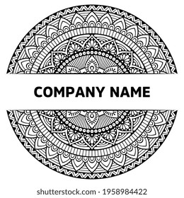 Simple geometric ornament template mandala