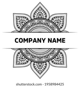 Simple geometric ornament template mandala