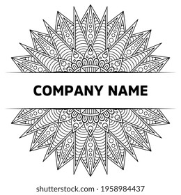 Simple geometric ornament template mandala