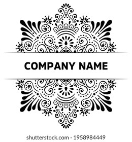 Simple geometric ornament template mandala