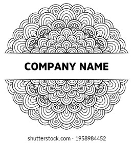 Simple geometric ornament template mandala