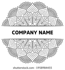 Simple geometric ornament template mandala