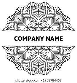 Simple geometric ornament template mandala