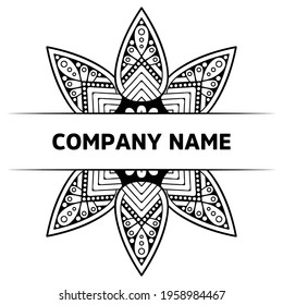 Simple geometric ornament template mandala
