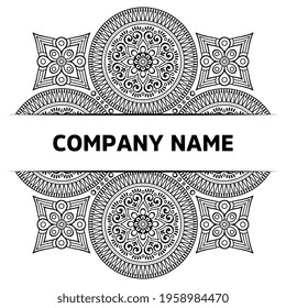 Simple geometric ornament template mandala