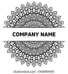 Simple geometric ornament template mandala