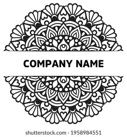 Simple geometric ornament template mandala