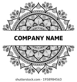 Simple geometric ornament template mandala