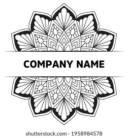 Simple geometric ornament template mandala