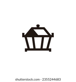 símbolo de cocción de pan geométrico simple icono vector 