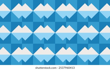 Simple geometric pattern with blue color combination. Perfect for printing, design backgrounds, wallpaper and tiles, gift wrapping