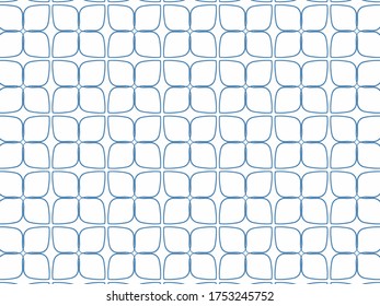 Simple geometric pattern. Blue lines on a white background.