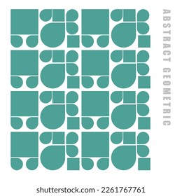 simple geometric pattern. circle shapes vector, rectangle shapes vector.