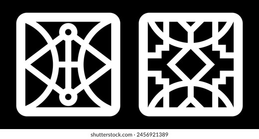 Simple Geometric Pattern for Decoration, Background, Panel, and CNC Cutting