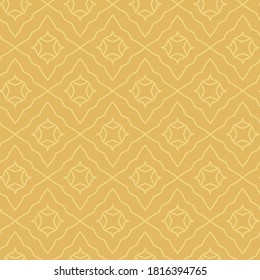 Simple geometric pattern. Decorative background pattern. Gold tones. Modern seamless wallpaper. Vector image