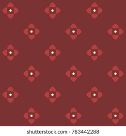 Simple geometric pattern. Decorative textile printing block. Small scale indian floral ornament. Home decor, wallpaper, phone case, fabric cloth, paper all over design. Vintage vector illustration.