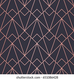 Simple geometric pattern. Endless. Seamless Pattern. Vector Lines. Trendy Copper Look.