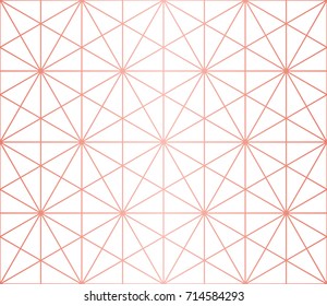 Simple geometric pattern. Endless. Seamless Pattern. Vector Lines. Trendy Copper Look.