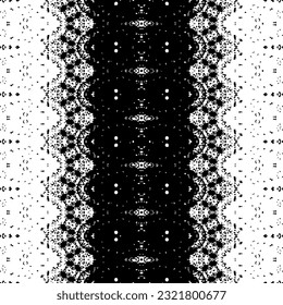 Einfaches geometrisches Muster. Ethnische Ink Doodle Batik. Doodle Aztec Ink Muster. Schwarze Farbe Dunkle Schrift Textil. Nahtlose Handkunstschrift. Black Color Tribal Ikat Vektor. Abstraktes dunkles Nativdesign