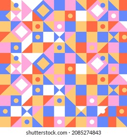 Simple geometric pattern. Flat abstract design.Minimalistic figures and shapes for web banner, brand packaging, fabric printing,wall painting, kids 