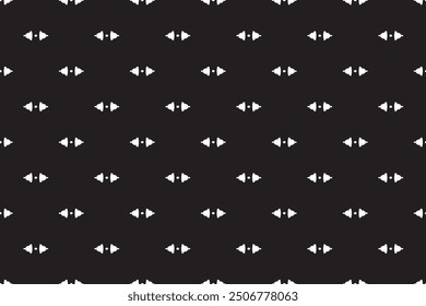 Simple geometric pattern on black background for textile, print, fabric design. In vector format.