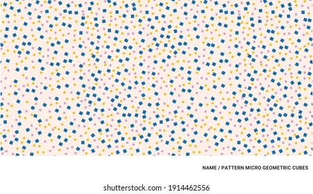 simple geometric pattern with small colorful cubes