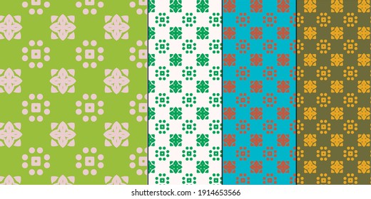 Simple geometric pattern in vector format, two tone, can be used as a print for textiles, color options: 