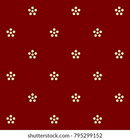 Simple geometric pattern. Vintage oriental golden ornament. Seamless floral background. Decorative medallion printing block. Home textile, wallpaper, phone case, fabric cloth, paper all over design.