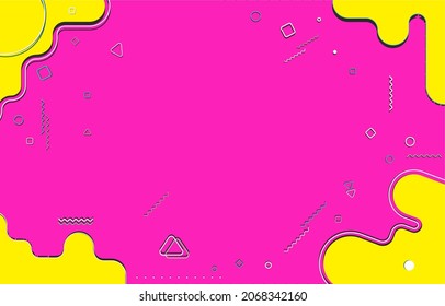 simple geometric pink background yellow combination