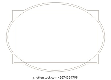 Simple geometric rectangular frame Retro vintage