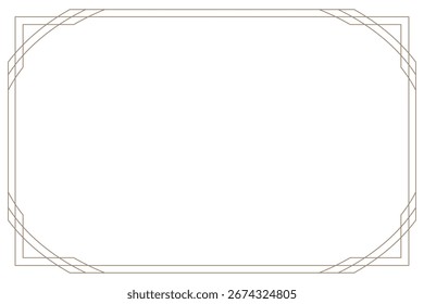 Simple geometric rectangular frame Retro vintage