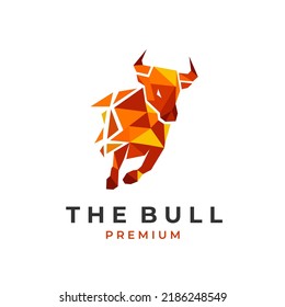Simple Geometric Red Bull Vector illustration logo